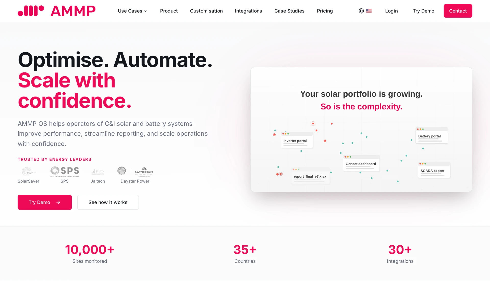 AMMP marketing site homepage